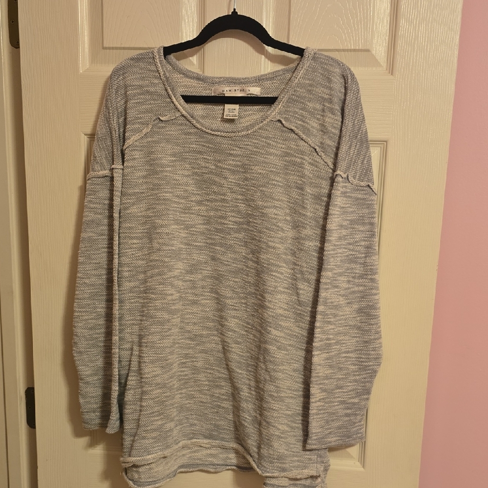 Max Studio Gray Knit Top